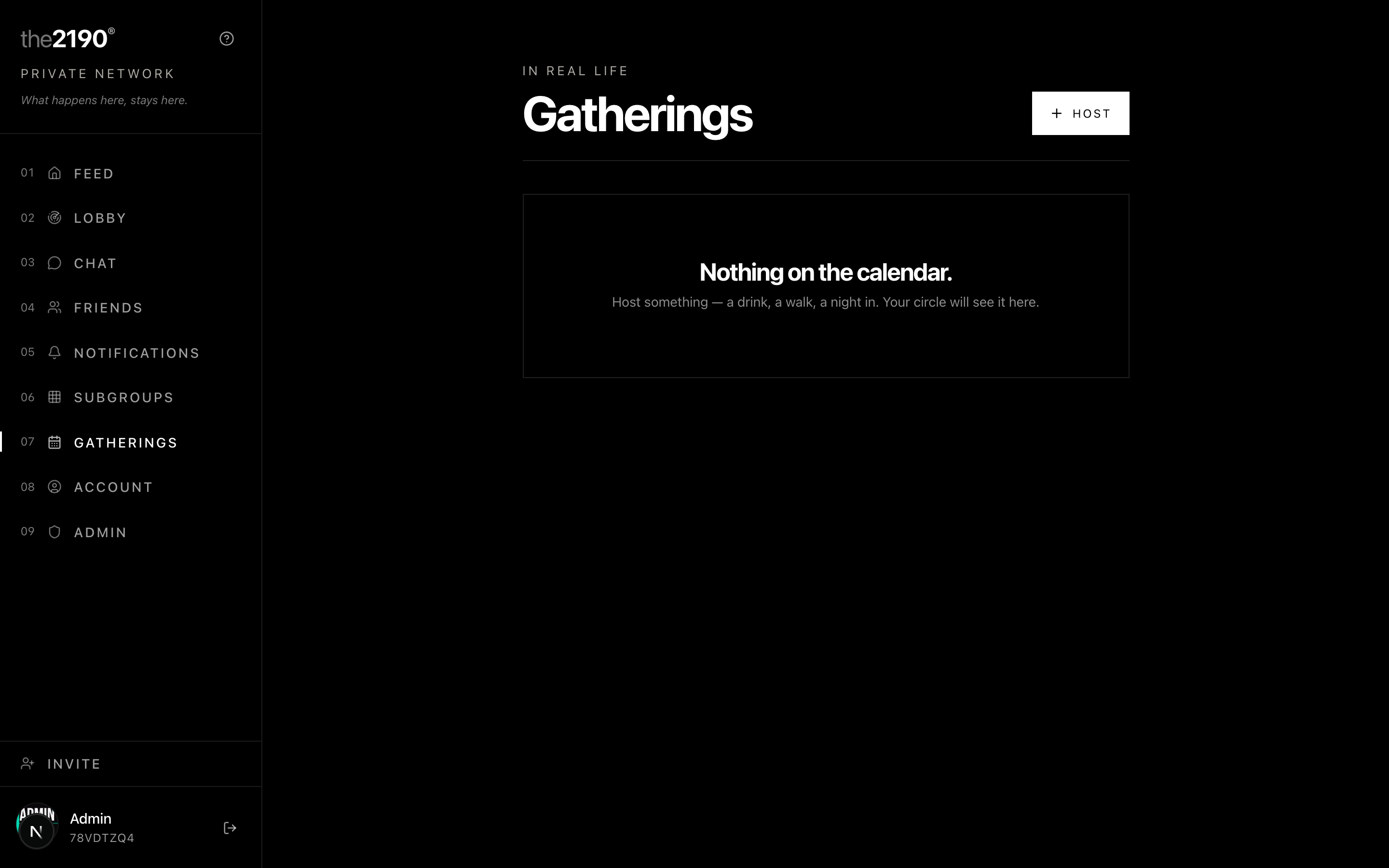 2190 — Gatherings — plan events with the group